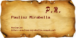Paulisz Mirabella névjegykártya